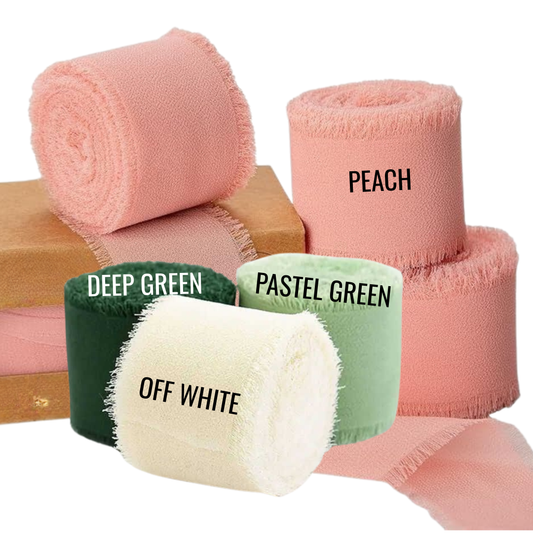 Chiffon Ribbons with frayed edges (1.5 Inch)
