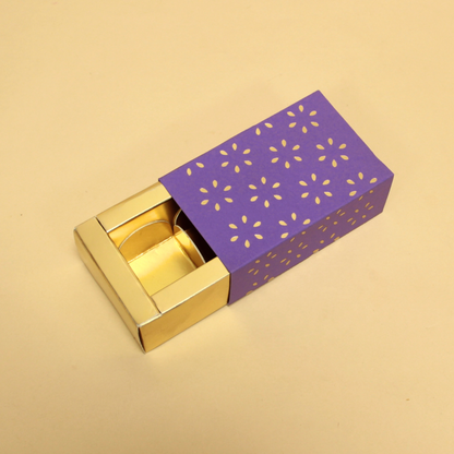 2 Cavity Pattern Foil Chocolate Box (4.5x2.5x1.5 Inches)