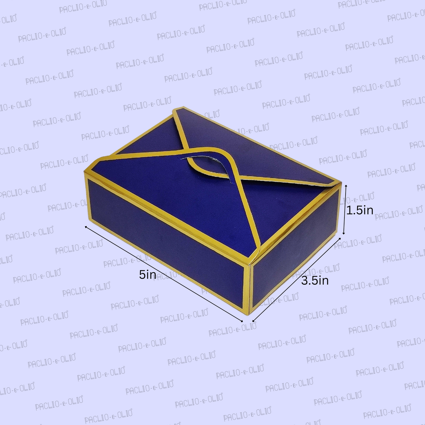 6 CAVITY CHOCOLATE ENVELOPE BOX (5x3.5x1.5 INCHES)