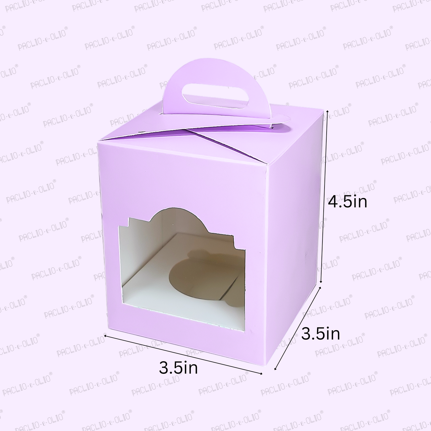 1 Cupcake Box (3.5x3.5x4.5 INCHES)