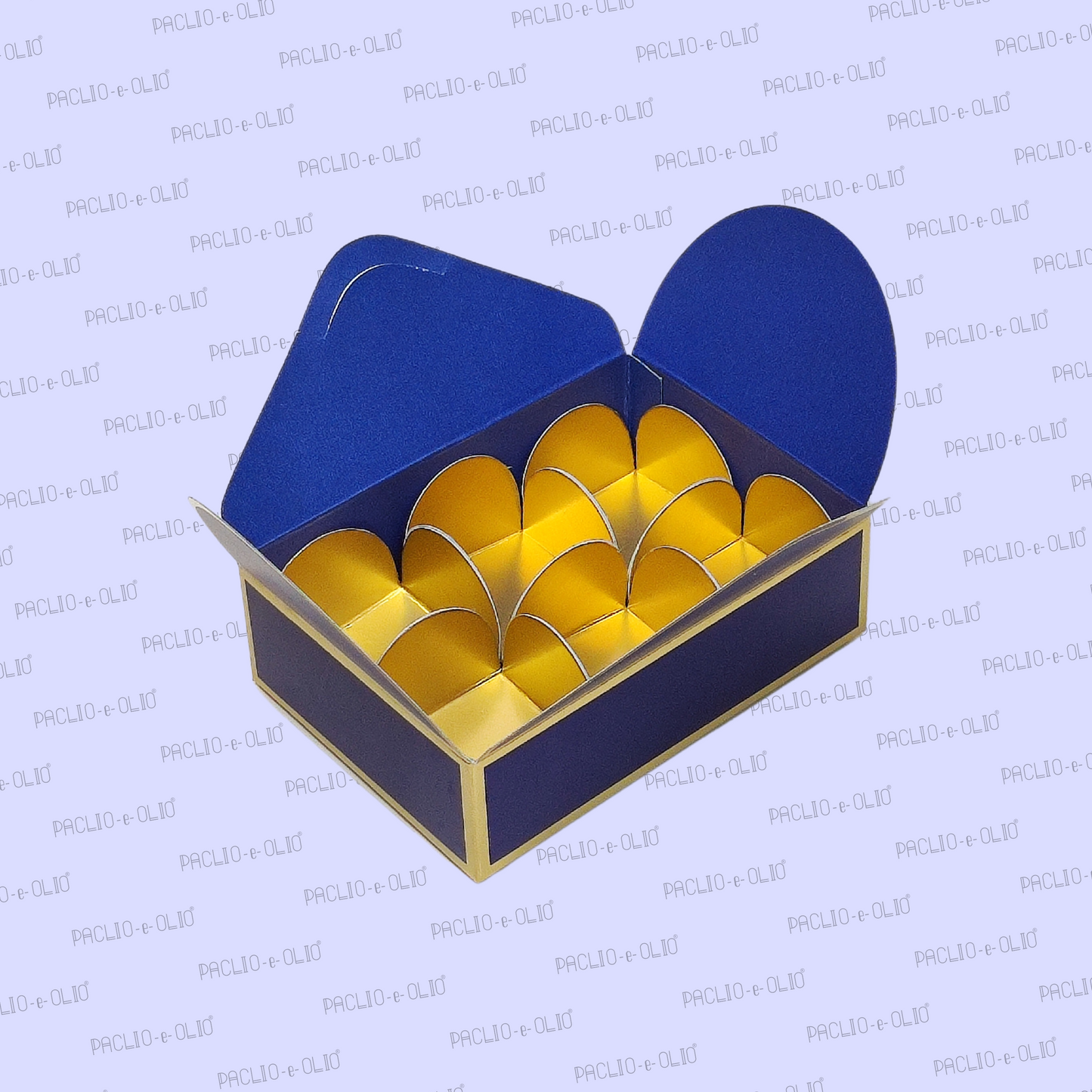 6 CAVITY CHOCOLATE ENVELOPE BOX (5x3.5x1.5 INCHES)