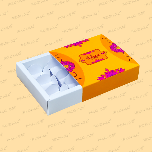 9 Cavity Rakhi Chocolate Box (5.5x5.5x1.5 INCHES)