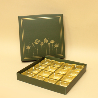 16 Cavity Chocolate Box | 7.5x7.5x1 Inches