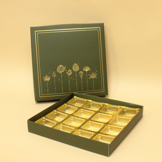 16 Cavity Chocolate Box | 7.5x7.5x1 Inches