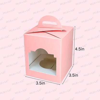 1 Cupcake Box | 3.5x3.5x4.5 Inches