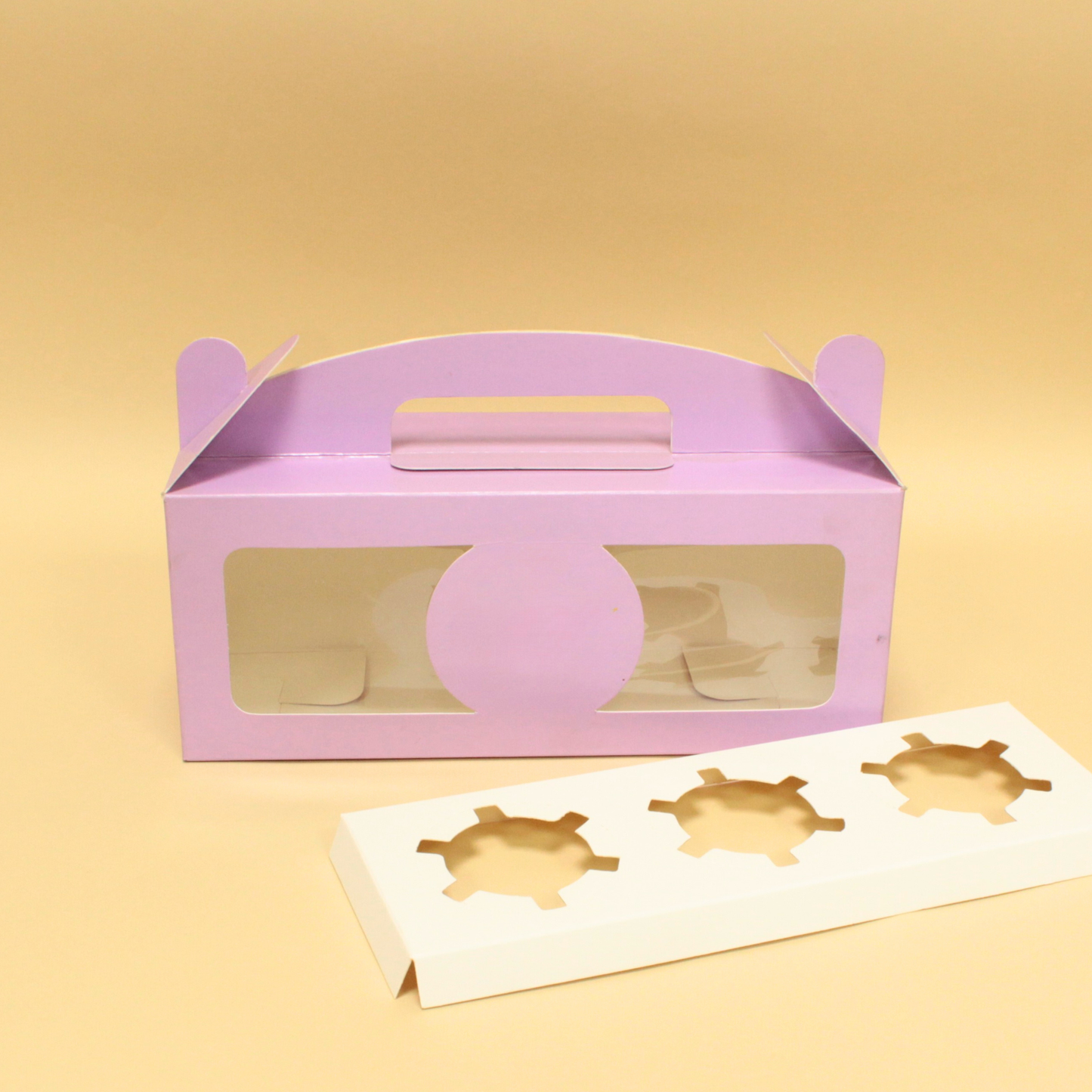 Three Cupcake Box | 10x4x3.5 Inches