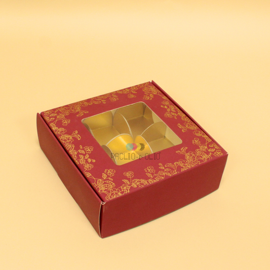 9 Cavity Chocolate Box | 5x5x1.75 Inches
