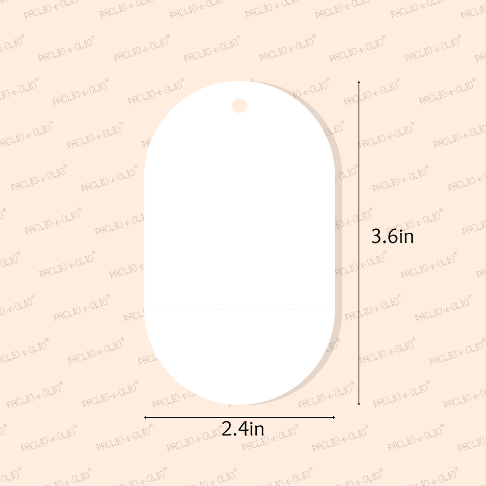 Capsule Tag - White | 3.6x2.4 Inches | Pack Of 25 Pieces – PACLIO-e-OLIO