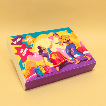 Holi 12 Cavity Chocolate Box | 8.5x6.5x1.5 Inches