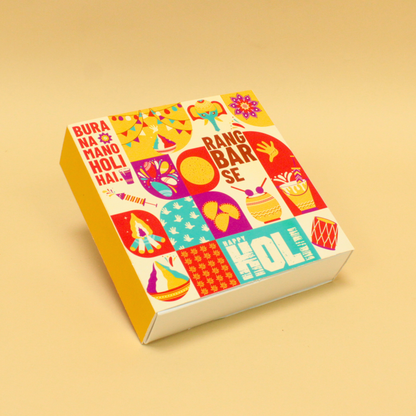 Holi 9 Cavity Chocolate Box | 5.5x5.5x1.5 Inches
