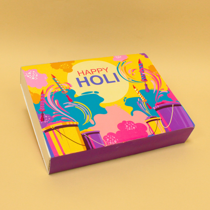 Holi 12 Cavity Chocolate Box | 8.5x6.5x1.5 Inches