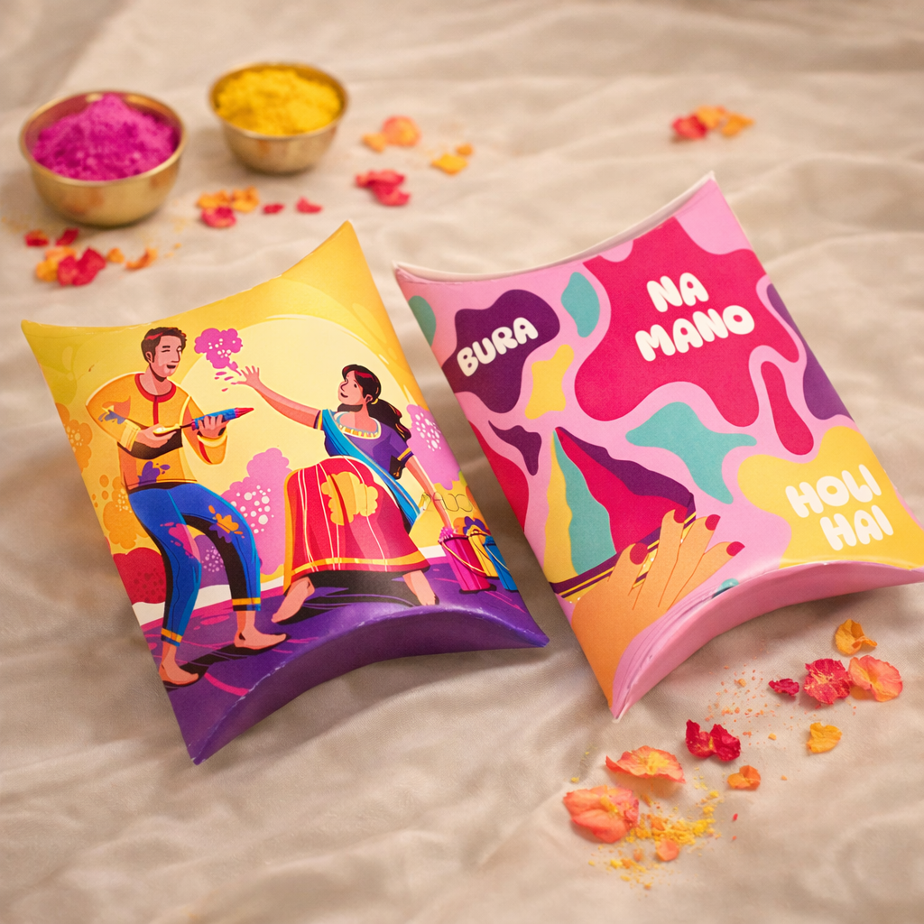 Holi Pillow Box | 4.5x4x1.5 Inches