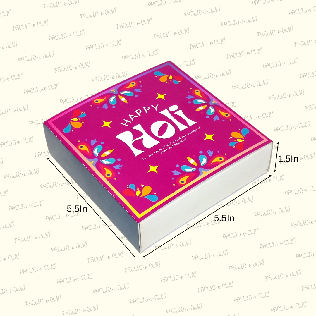 9 CAVITY HOLI CHOCOLATE BOX (5.5x5.5x1.5 INCHES)