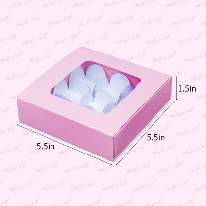 9 CAVITY CHOCOLATE BOX (5.5x5.5x1.5 INCHES)