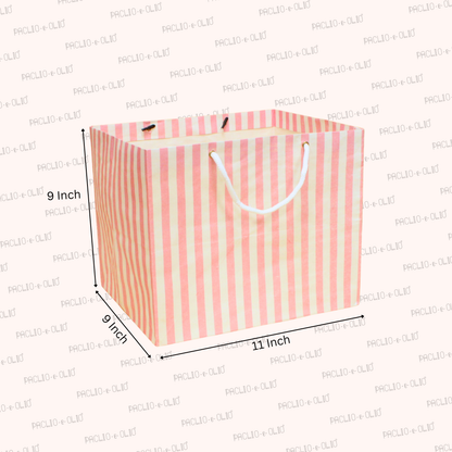 Stripes Printed Paper Bag | 11x9x9 Inches