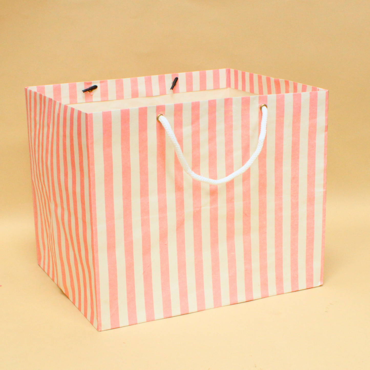 Stripes Printed Paper Bag | 11x9x9 Inches