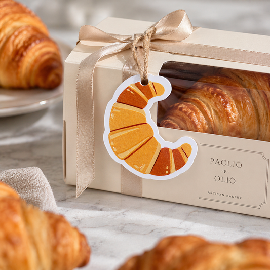 Crossiant Tags | 2.2x1.7 Inches | Pack Of 100 Pieces