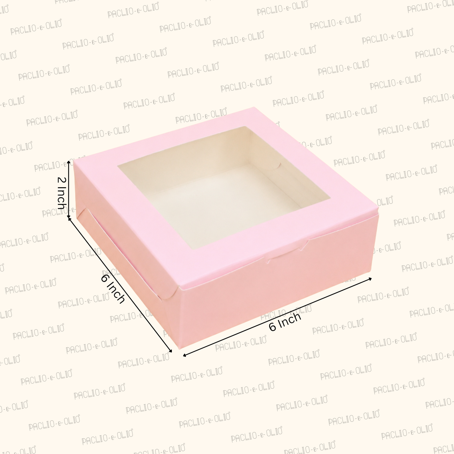 4 Pieces Brownie Box (6x6x2 Inches)