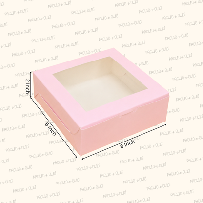4 Pieces Brownie Box (6x6x2 Inches)