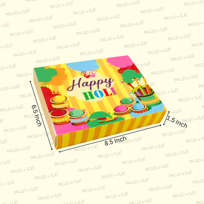 Holi 12 Cavity Chocolate Box | 8.5x6.5x1.5 Inches