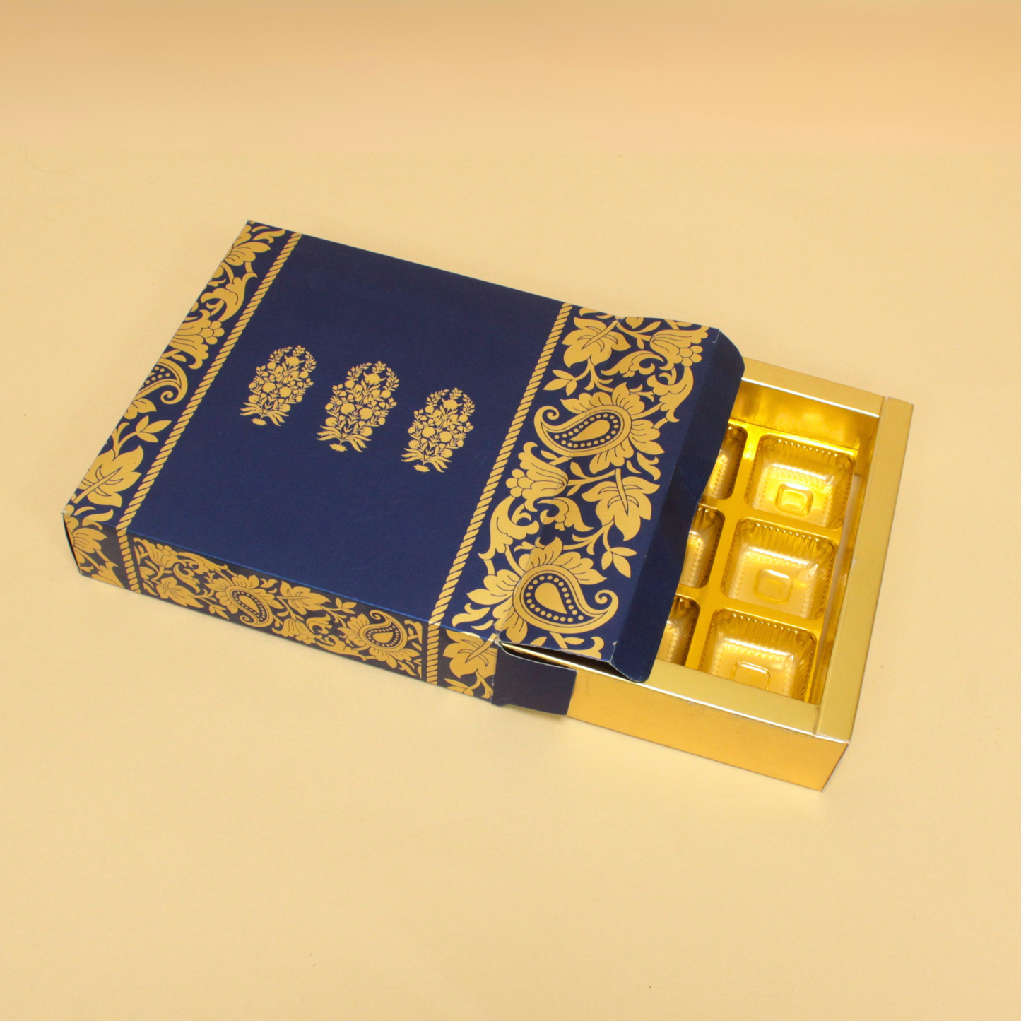 9 Cavity Chocolate Box (6.5x6.5x1.5 Inches)