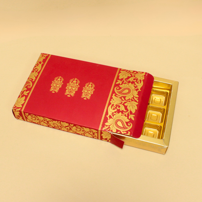 12 Cavity Foil Chocolate Box (8.5x6.5x1.5 Inches)