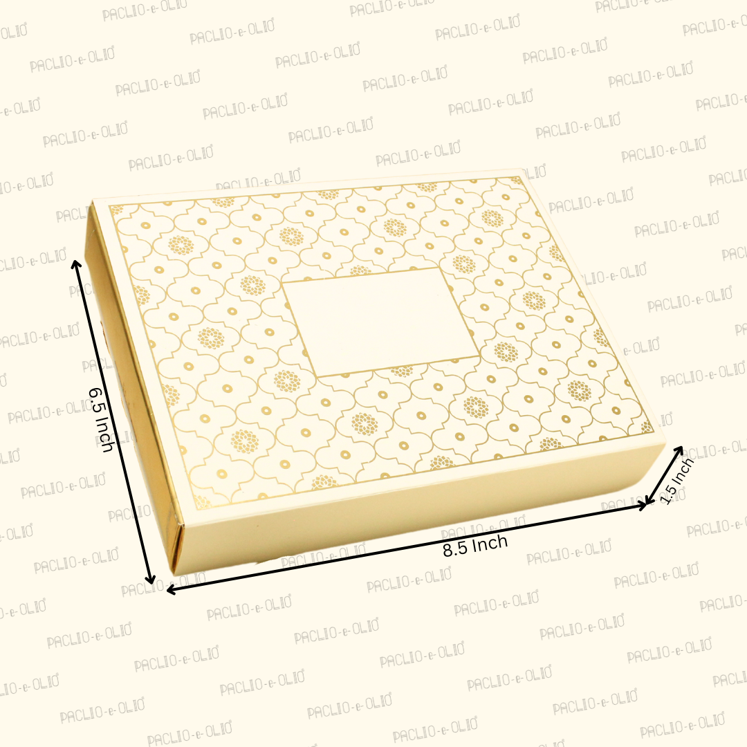 12 Cavity Foiled Chocolate Box (8.5x6.5x1.5 Inches)