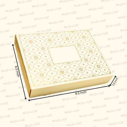 12 Cavity Foiled Chocolate Box (8.5x6.5x1.5 Inches)