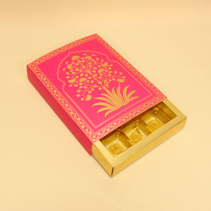 12 Cavity Foiled Chocolate Box | 8.5x6.5x1.5 Inches