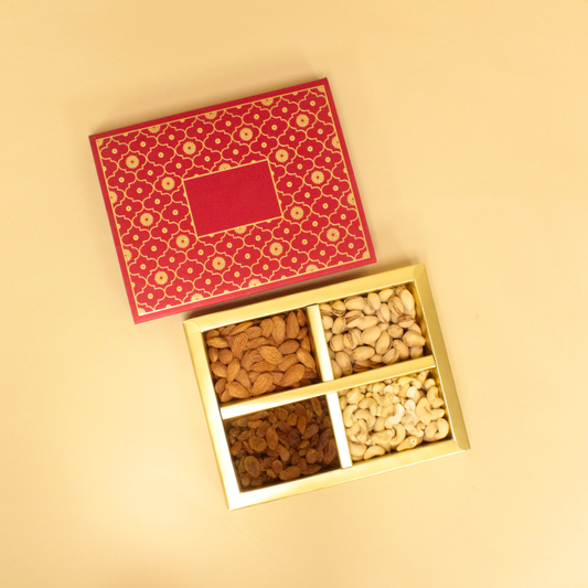 Pattern Foil Dryfruit Box | 8.5x6.5x1.5 Inches