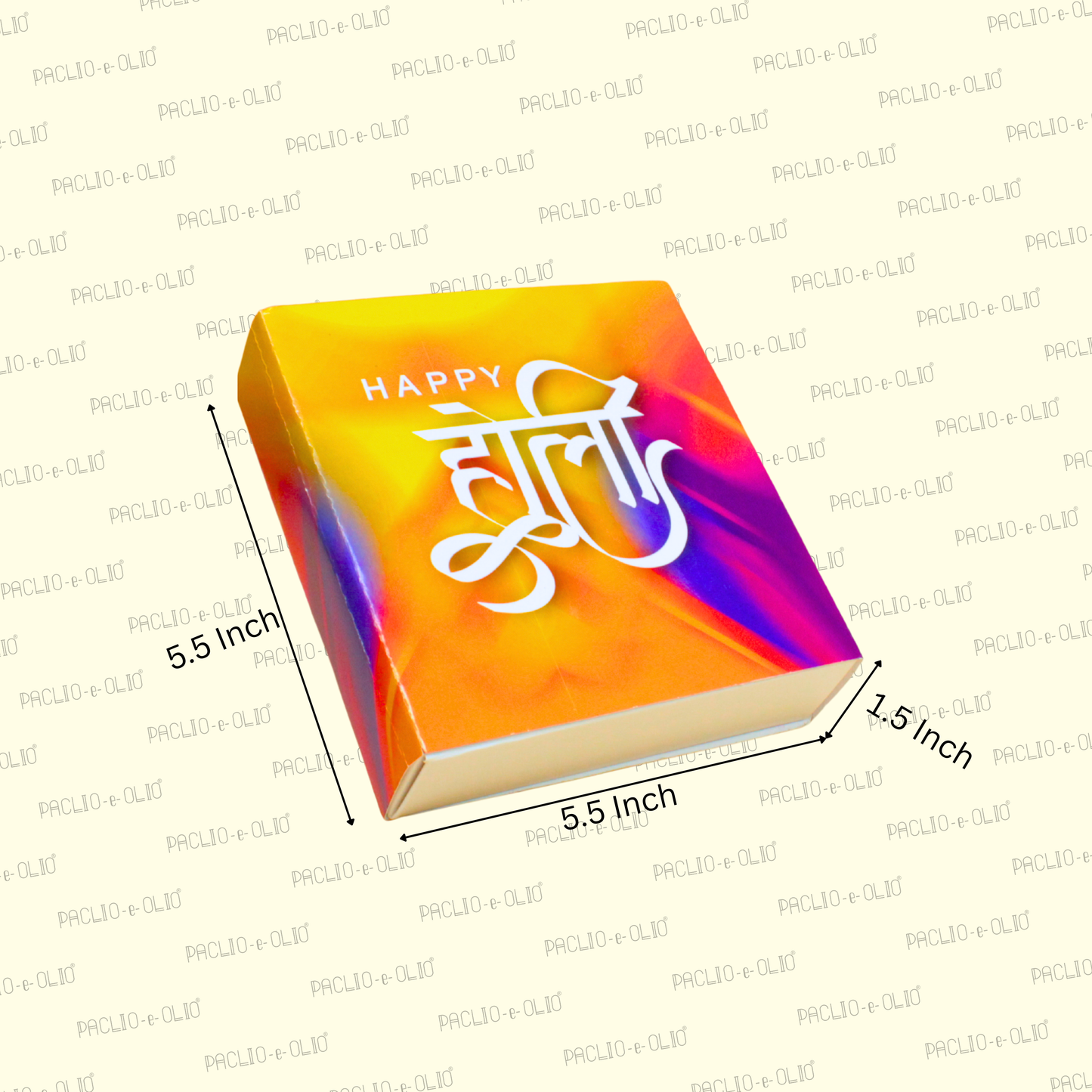 Holi 9 Cavity Chocolate Box | 5.5x5.5x1.5 Inches