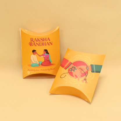Rakhi Pillow Box (4.3x4.3x1.7 Inches)