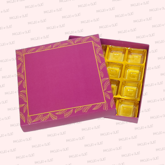 16 CAVITY CHOCOLATE BOX - (7.5x7.5x1 INCHES)
