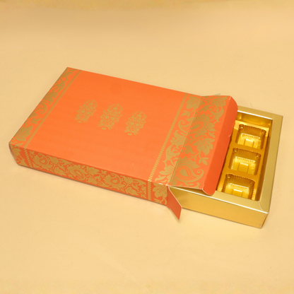 12 Cavity Foil Chocolate Box (8.5x6.5x1.5 Inches)