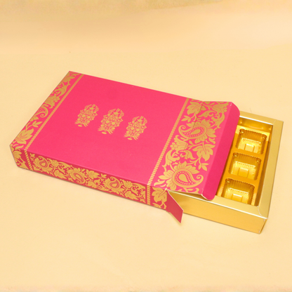 12 Cavity Foil Chocolate Box (8.5x6.5x1.5 Inches)
