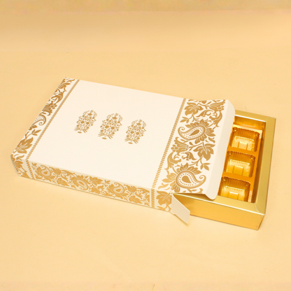 12 Cavity Foil Chocolate Box (8.5x6.5x1.5 Inches)