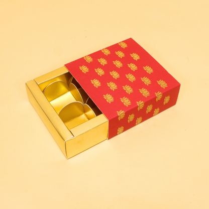 4 Cavity Chocolate Box | 4.5x4.5x1.5 Inches
