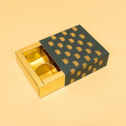 4 Cavity Chocolate Box | 4.5x4.5x1.5 Inches