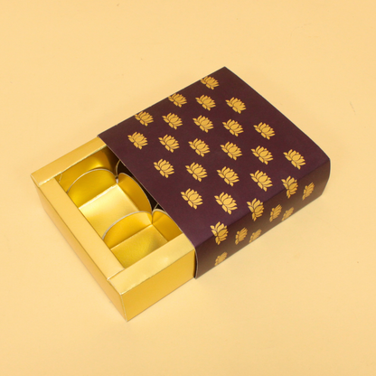 4 Cavity Chocolate Box | 4.5x4.5x1.5 Inches