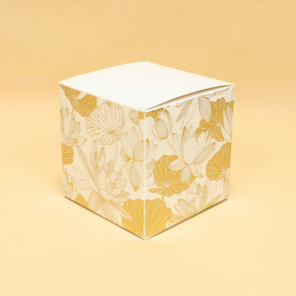 Lotus Foil Candle Box | 4x4x4 Inches
