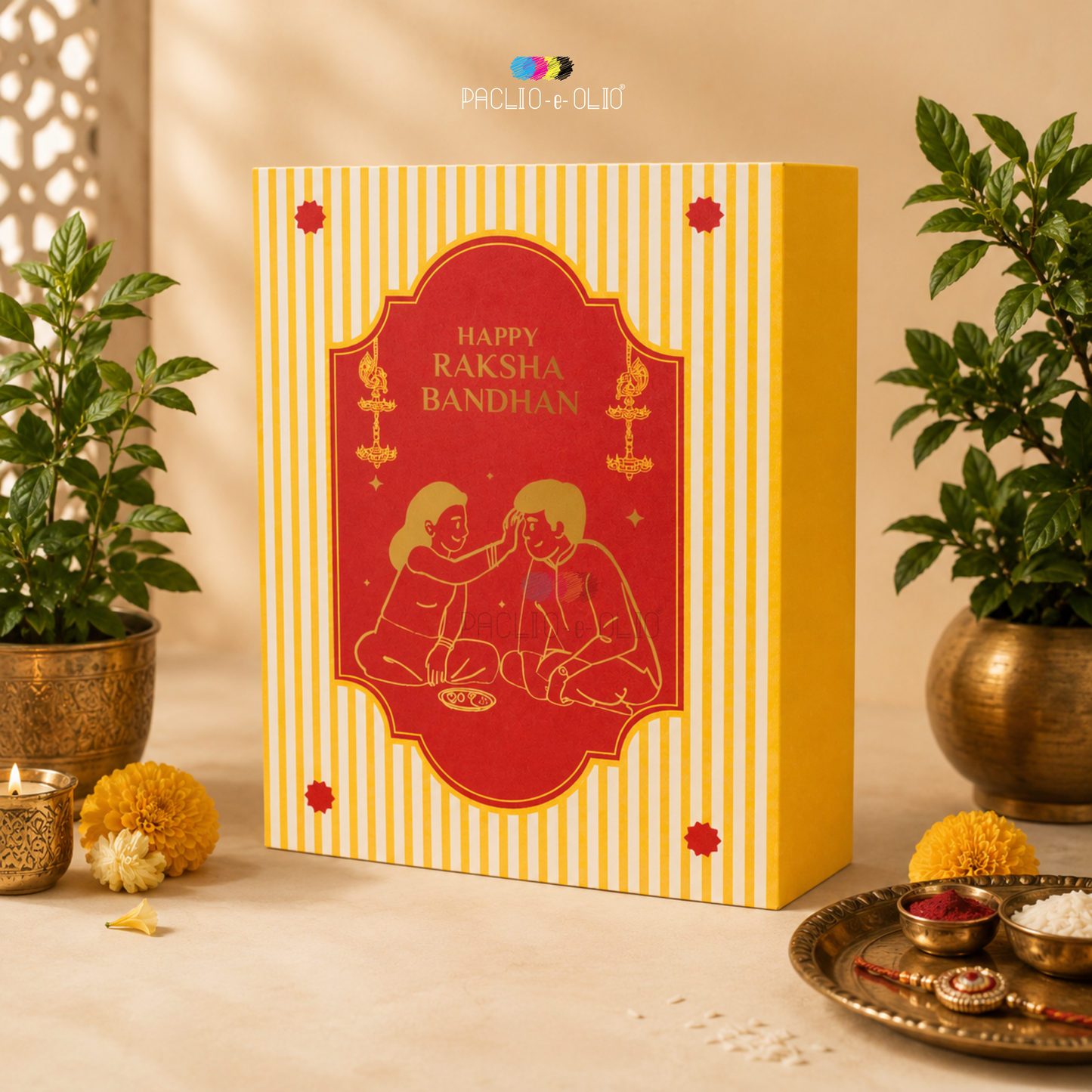Rakhi Hamper Box (10.5x8.5x4 Inches)