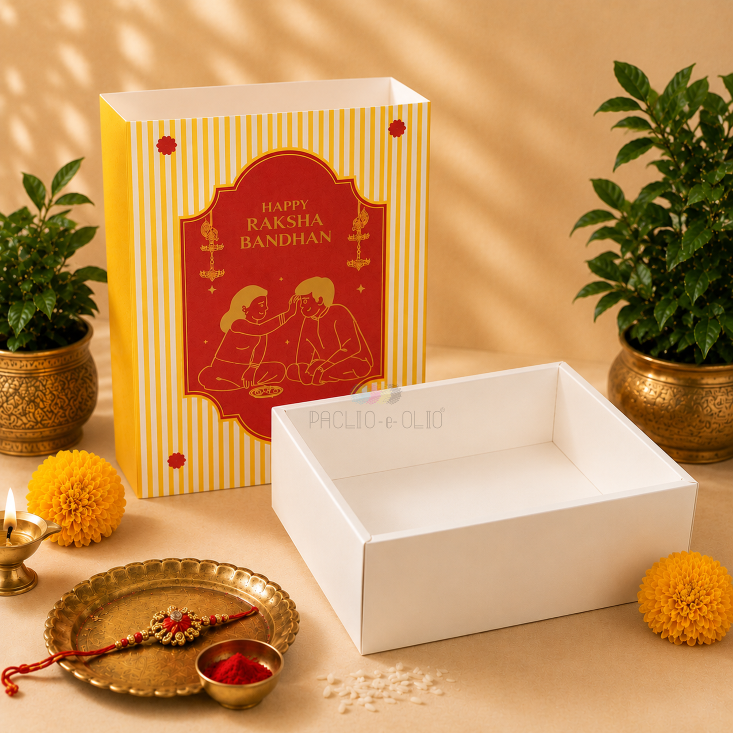 Rakhi Hamper Box (10.5x8.5x4 Inches)