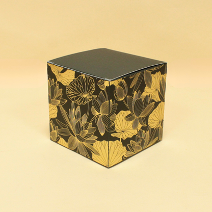 Lotus Foil Candle Box | 4x4x4 Inches