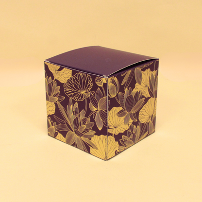 Lotus Foil Candle Box | 4x4x4 Inches