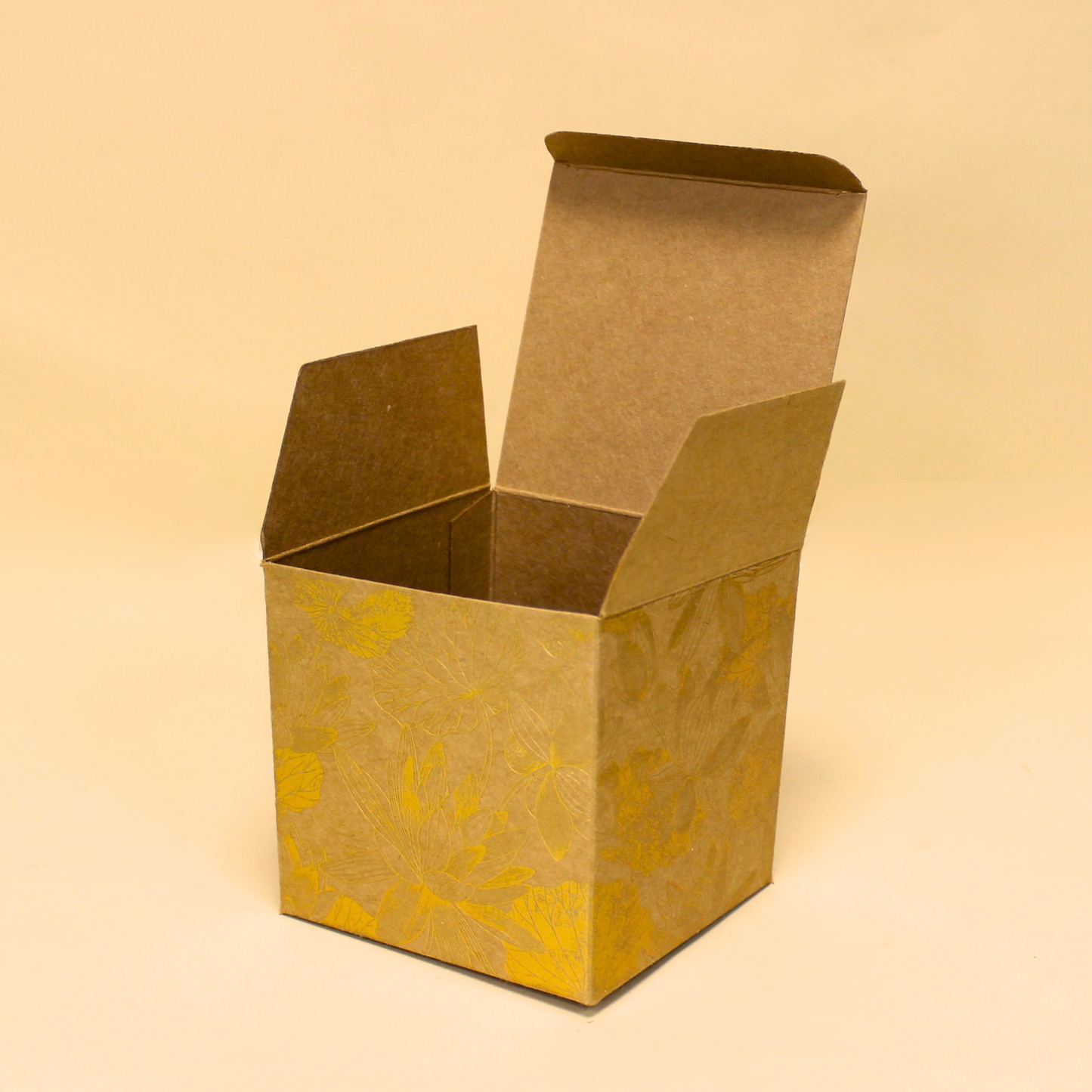 Lotus Foil Candle Box | 4x4x4 Inches
