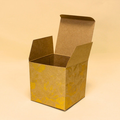 Lotus Foil Candle Box | 4x4x4 Inches