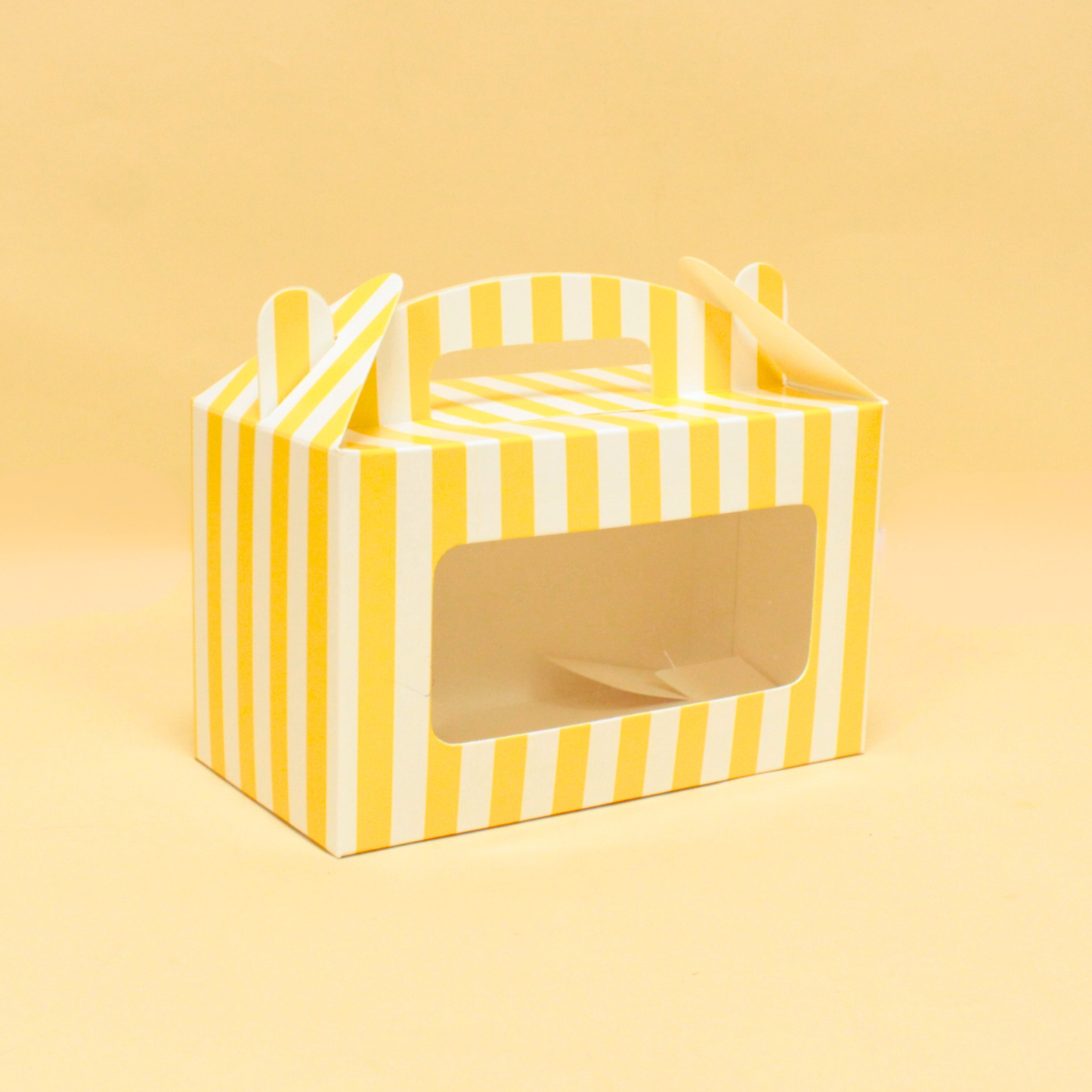 Stripes Print Two Jar Box with Window | 7x4x3.5 Inch | Gift Packaging