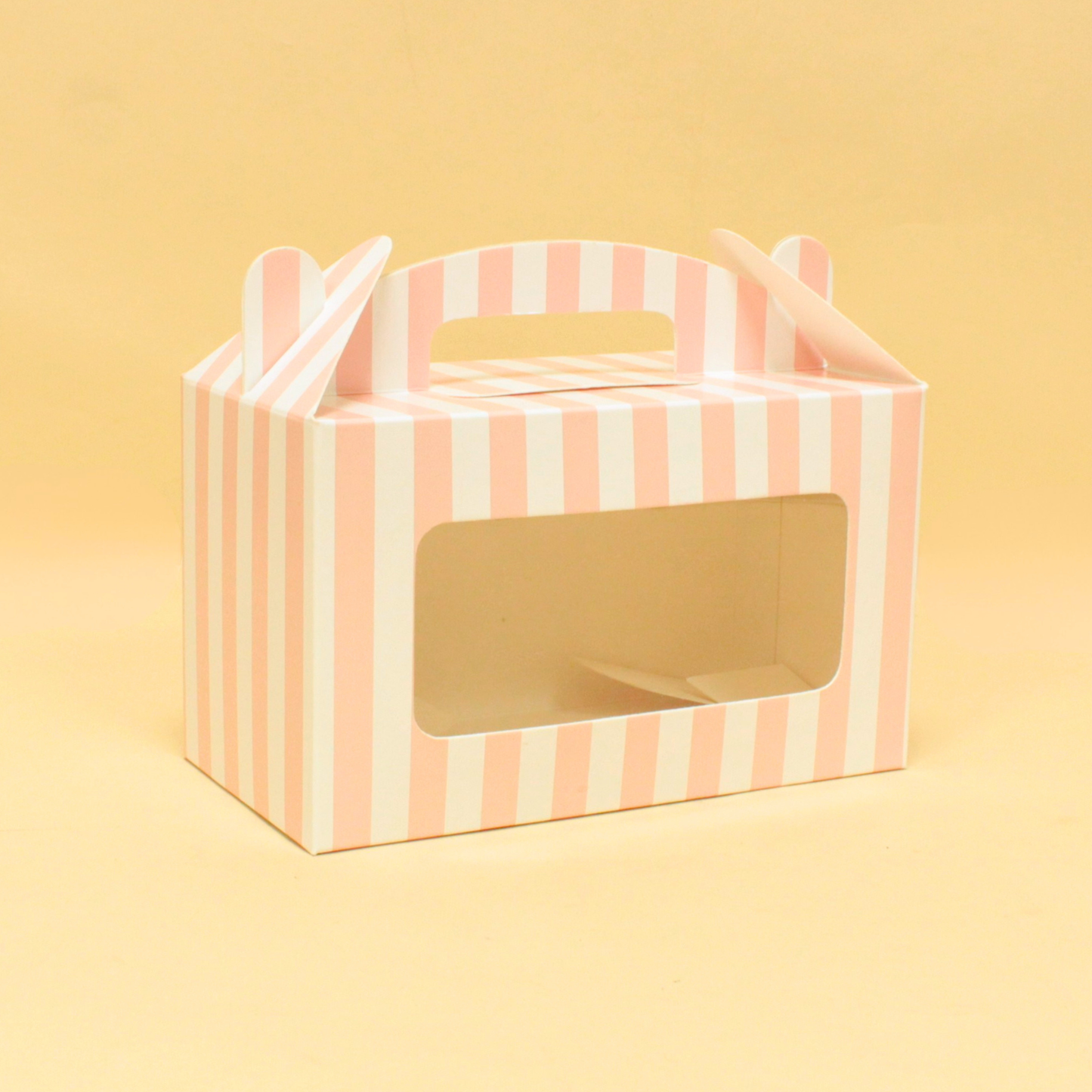 Stripes Print Two Jar Box with Window | 7x4x3.5 Inch | Gift Packaging