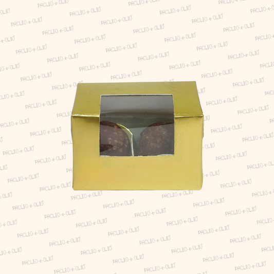 2 CAVITY CHOCOLATE BOX (3x2x2 INCHES)