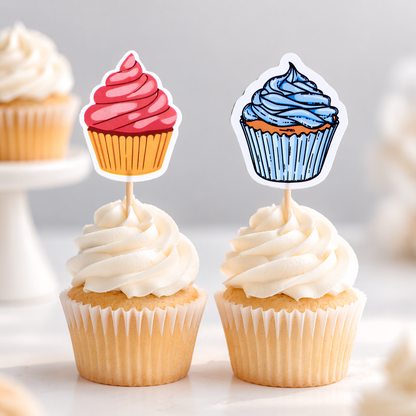 Cupcake Tags | 2.6x2 Inches | Pack Of 100 Pieces